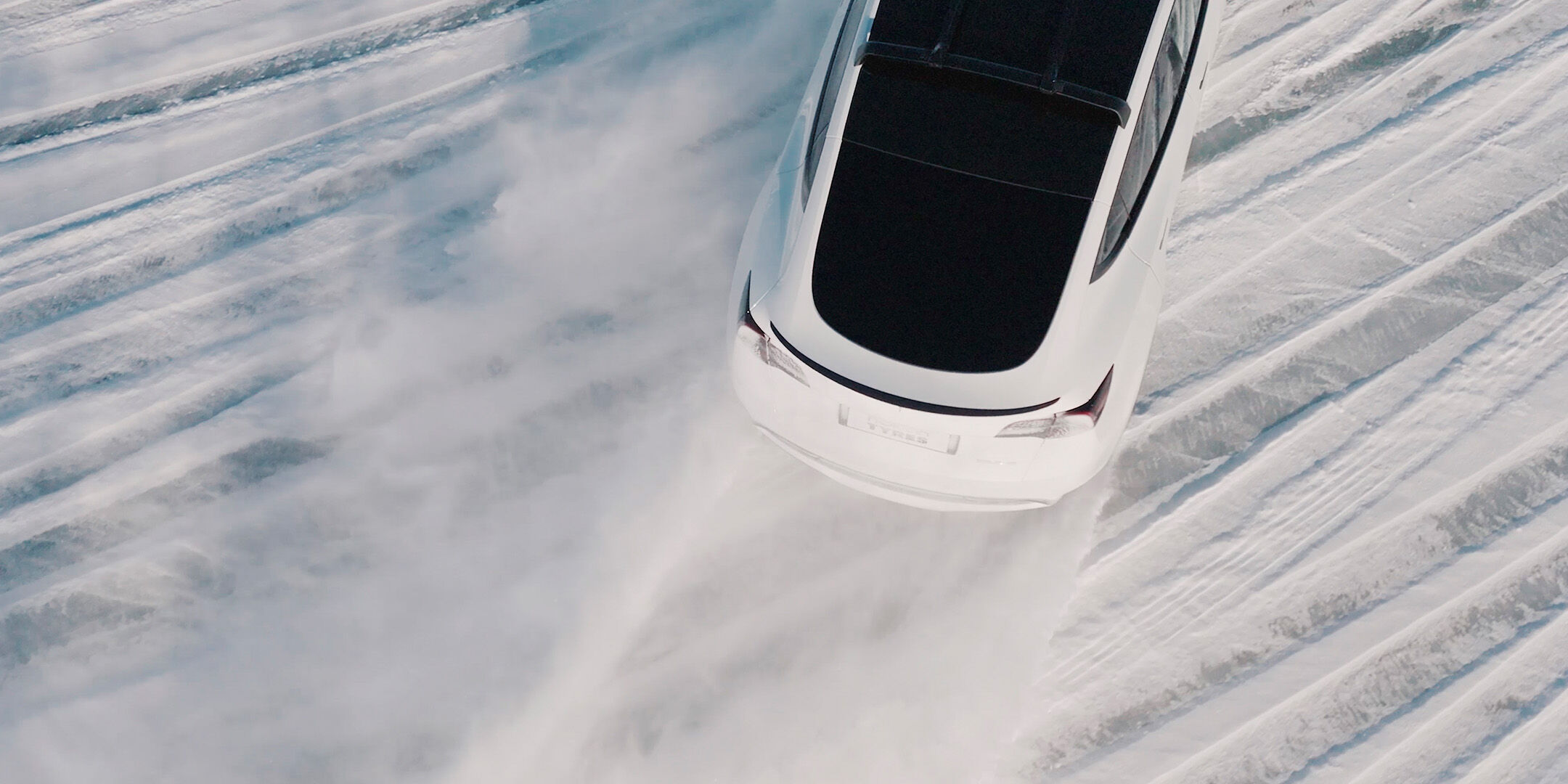 Car drifting on snowy ice