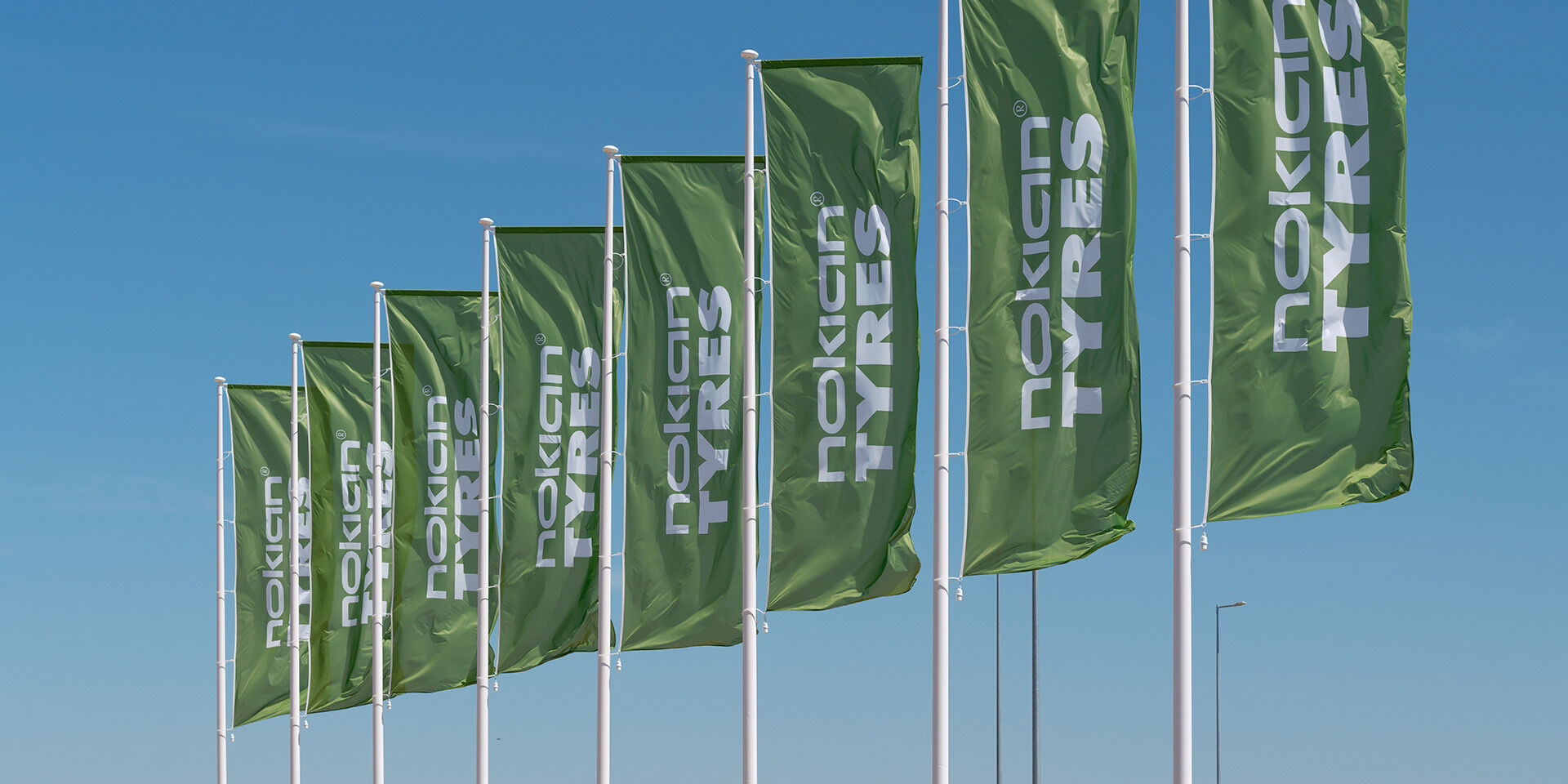 Nokian Tyres green logo flags