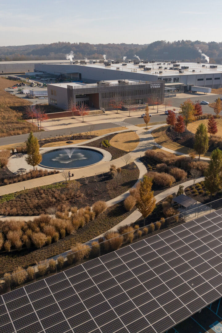 aerial image of Nokian Tyres factory in Dayton, US