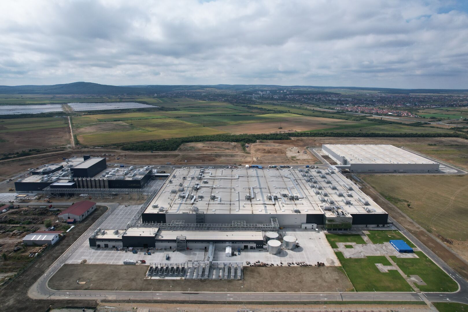 Aerial view of Nokian Tyres Oradea factory in Romania