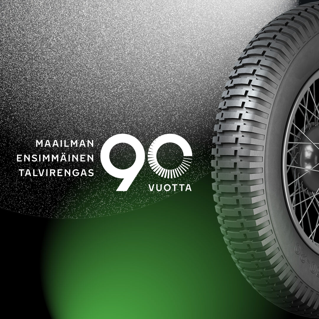 Kuva Nokian Renkaiden ensimmäisestä talvirenkaasta