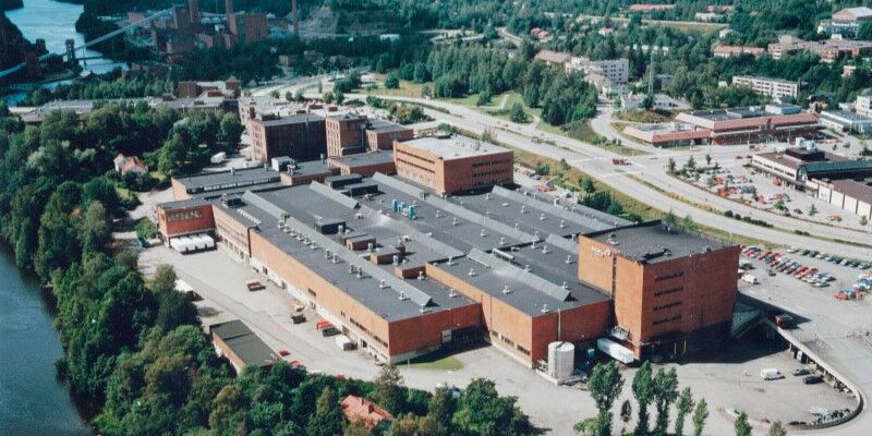 Aerial image of Nokian Tyres' factory in Nokia, Finland