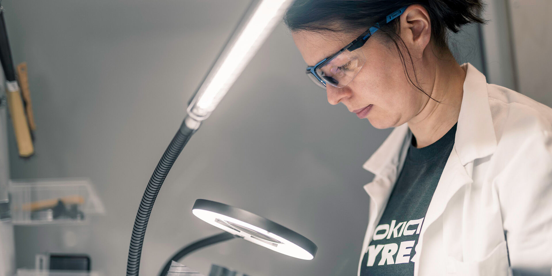 an employee in laboratory