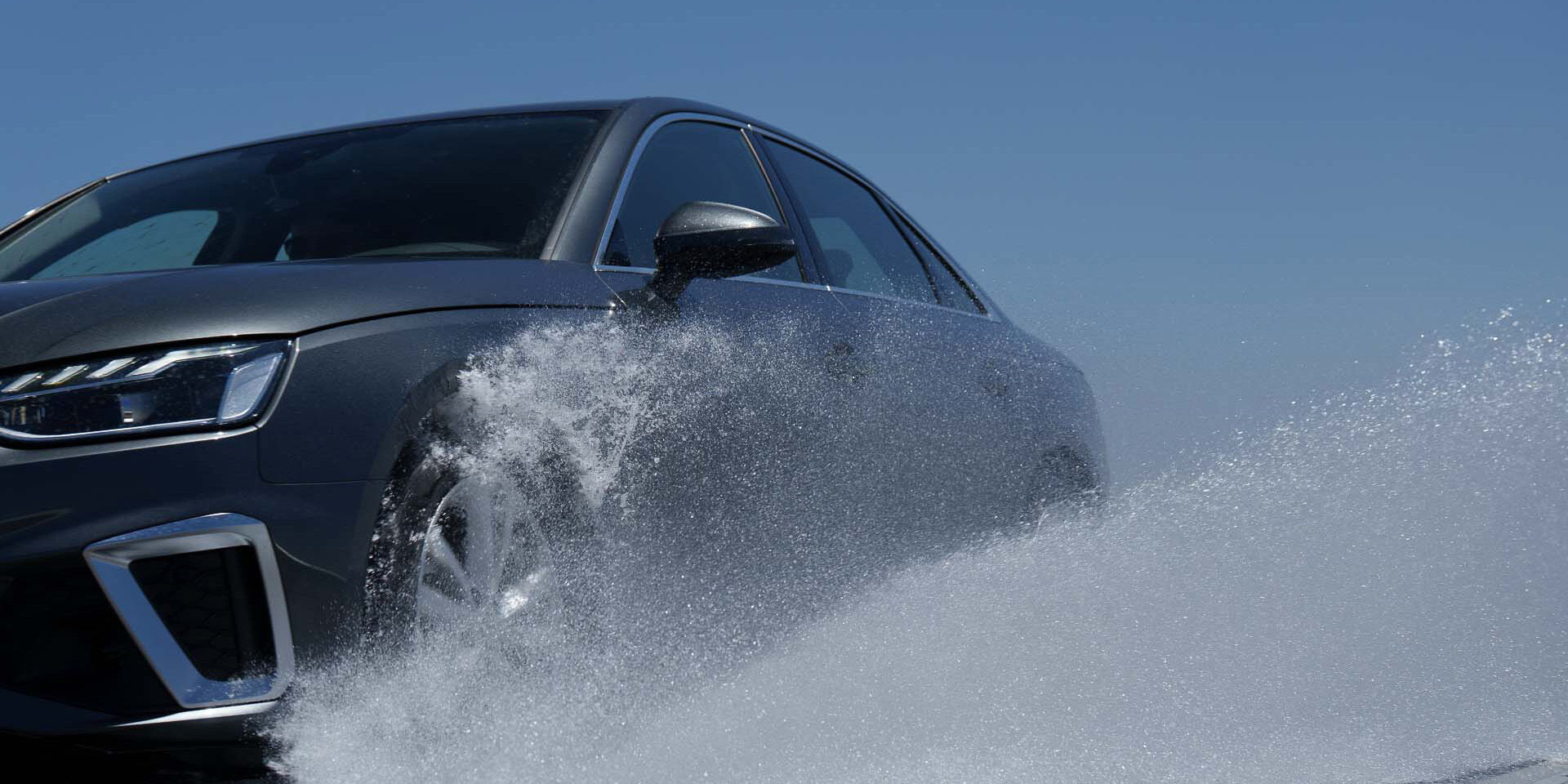 car and Nokian Tyres tires water splash