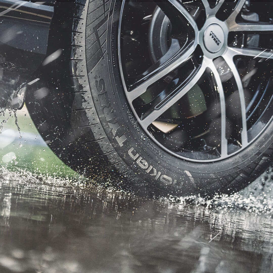 Nokian Tyres tire on mud and water