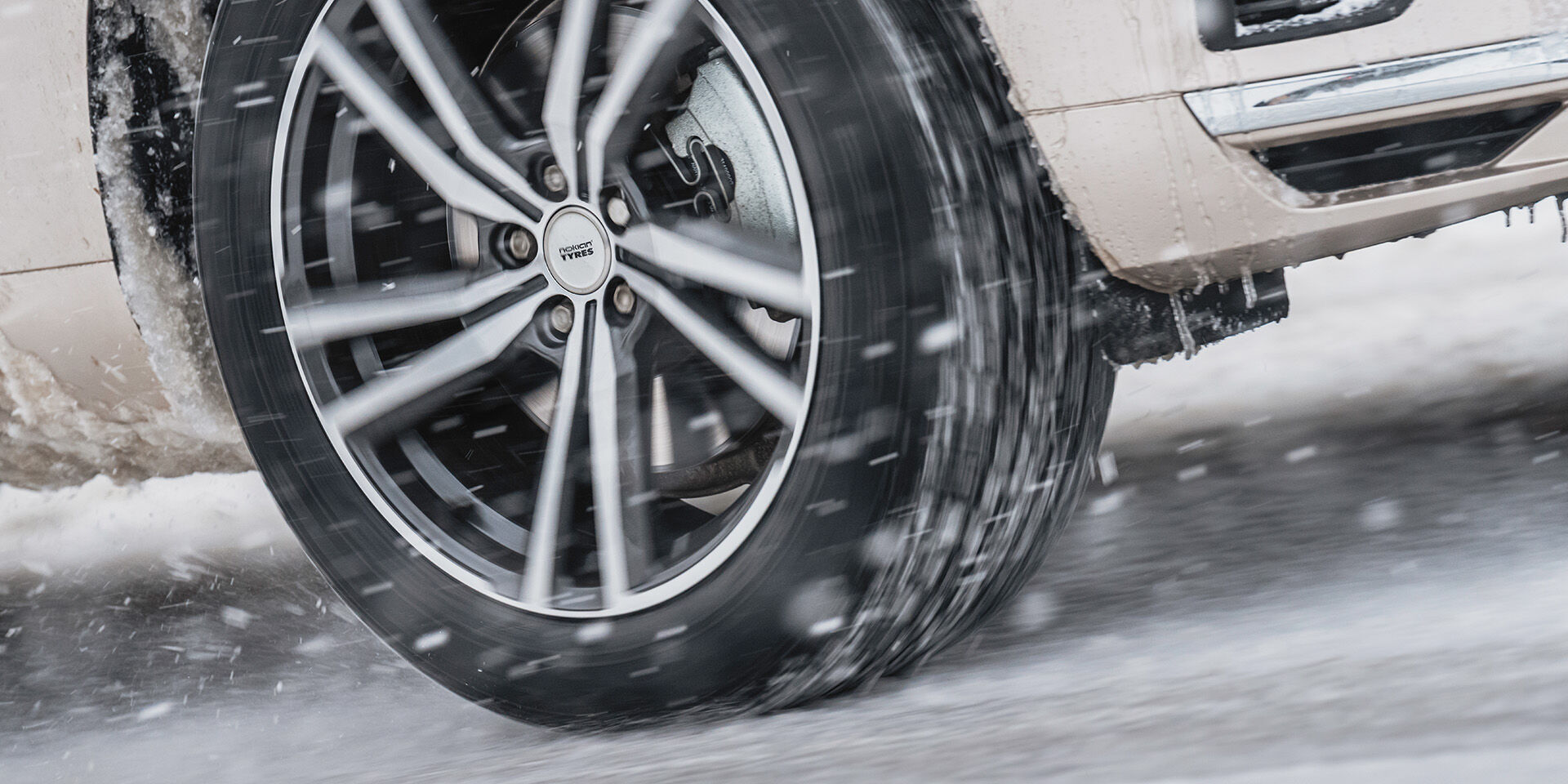 closeup of Nokian Tyres winter tire product
