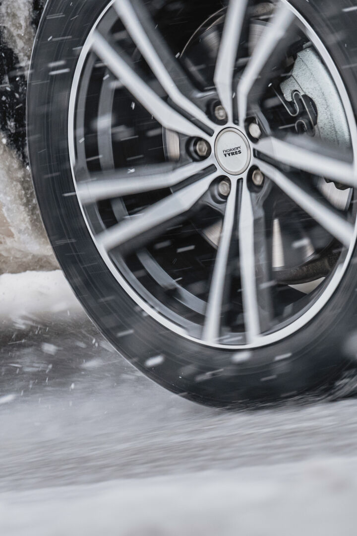 closeup of Nokian Tyres winter tire product