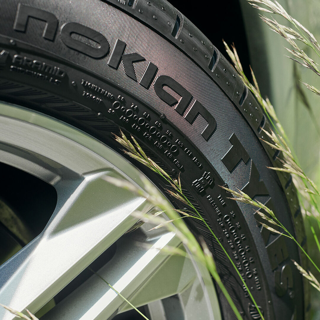 closeup of the tire with crass