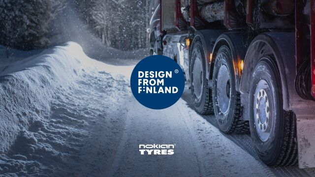 Nokian Renkaiden kuorma- ja linja-autojen renkaille on myönnetty Design from Finland -merkki