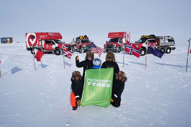 As extreme as it gets – Arctic Trucks relies on Nokian Tyres Hakkapeliitta 44 tires on its vehicles when crossing Antarctica with the Transglobal Car Expedition team