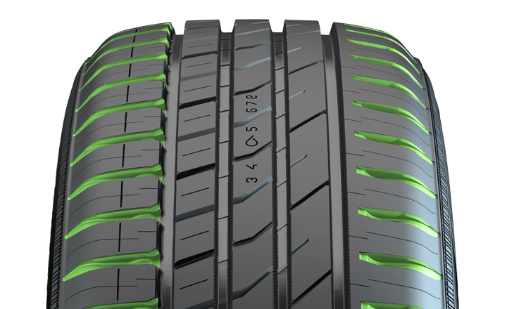 Nokian Tyres Hakka Green 2. Trumpettiura. Torjuu vesiliirtoa.
