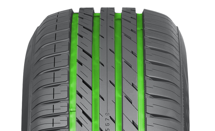 Nokian eLine 2. Polerede riller.