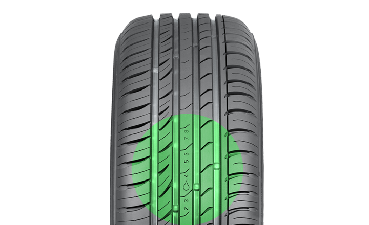 Nokian iLine. Driving safety and aquaplaning indicator.