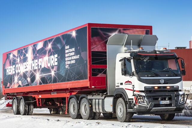 The renewable materials company, Stora Enso tests autonomous trucks – the Nokian Tyres Intuitu solution makes sure the tires perform their best at all times